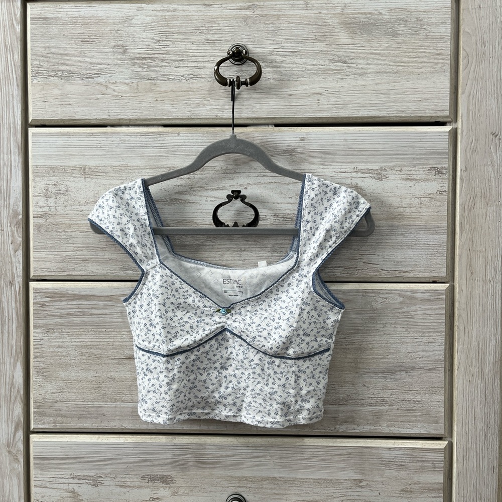 floral PacSun crop top